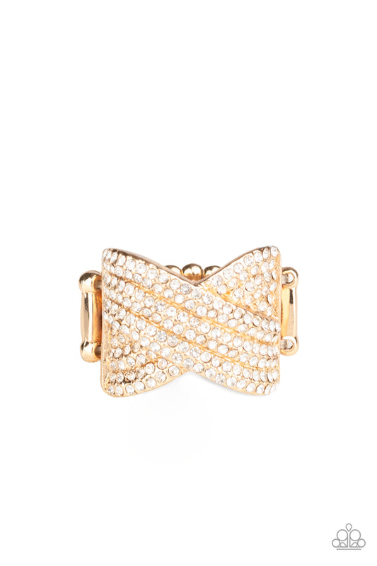 Paparazzi Girl Boss Glitter Gold Ring