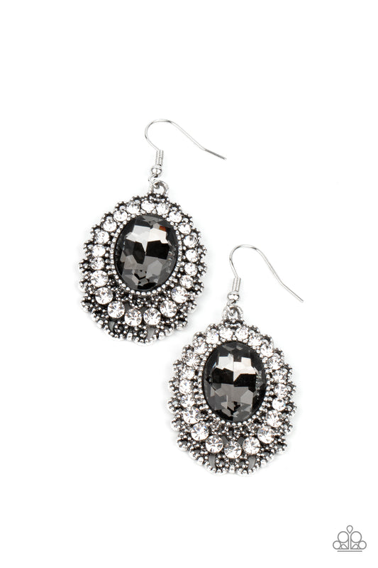 Paparazzi Glacial Gardens Silver Fishhook Earrings