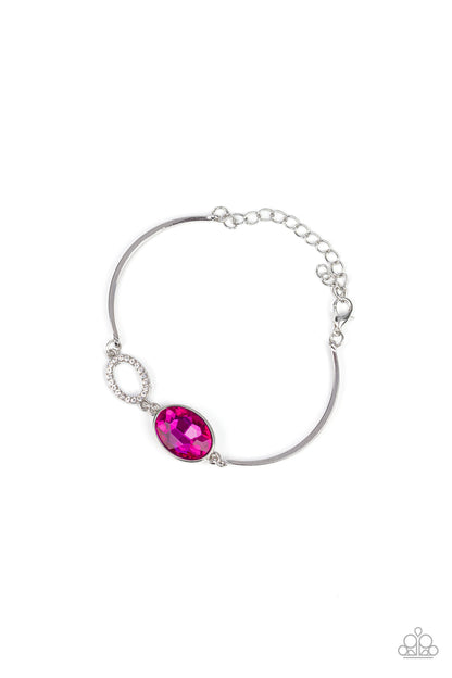 Paparazzi Glamorous Glow Pink Clasp Bracelet