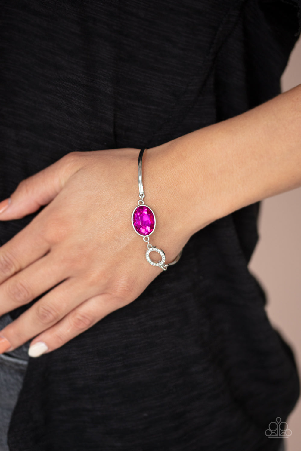 Paparazzi Glamorous Glow Pink Clasp Bracelet