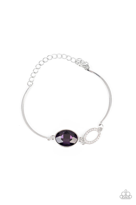 Paparazzi Glamorous Glow Purple Clasp Bracelet