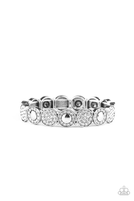 Paparazzi Glamour Garden White Stretch Bracelet