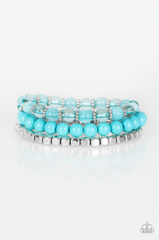 Paparazzi Globetrotter Glam Blue Stretch Bracelet