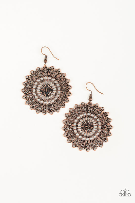 Paparazzi Globetrotting Guru Copper Fishhook Earrings