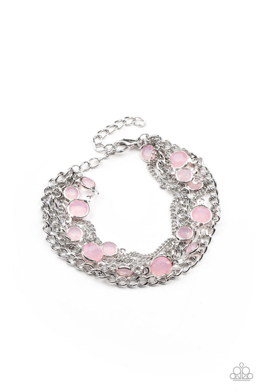 Paparazzi Glossy Goddess Pink Clasp Bracelet