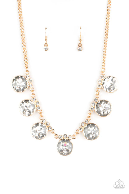 Paparazzi GLOW-Getter Glamour Gold Short Necklace