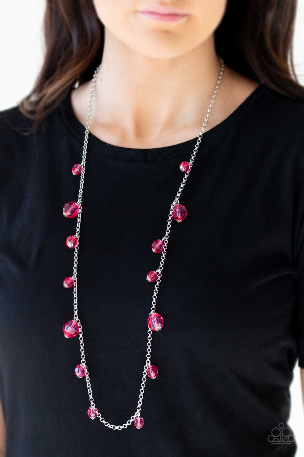 Paparazzi GLOW-Rider Pink Long Necklace