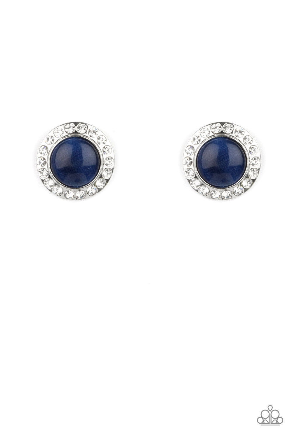 Paparazzi Glowing Dazzle Blue Post Earrings