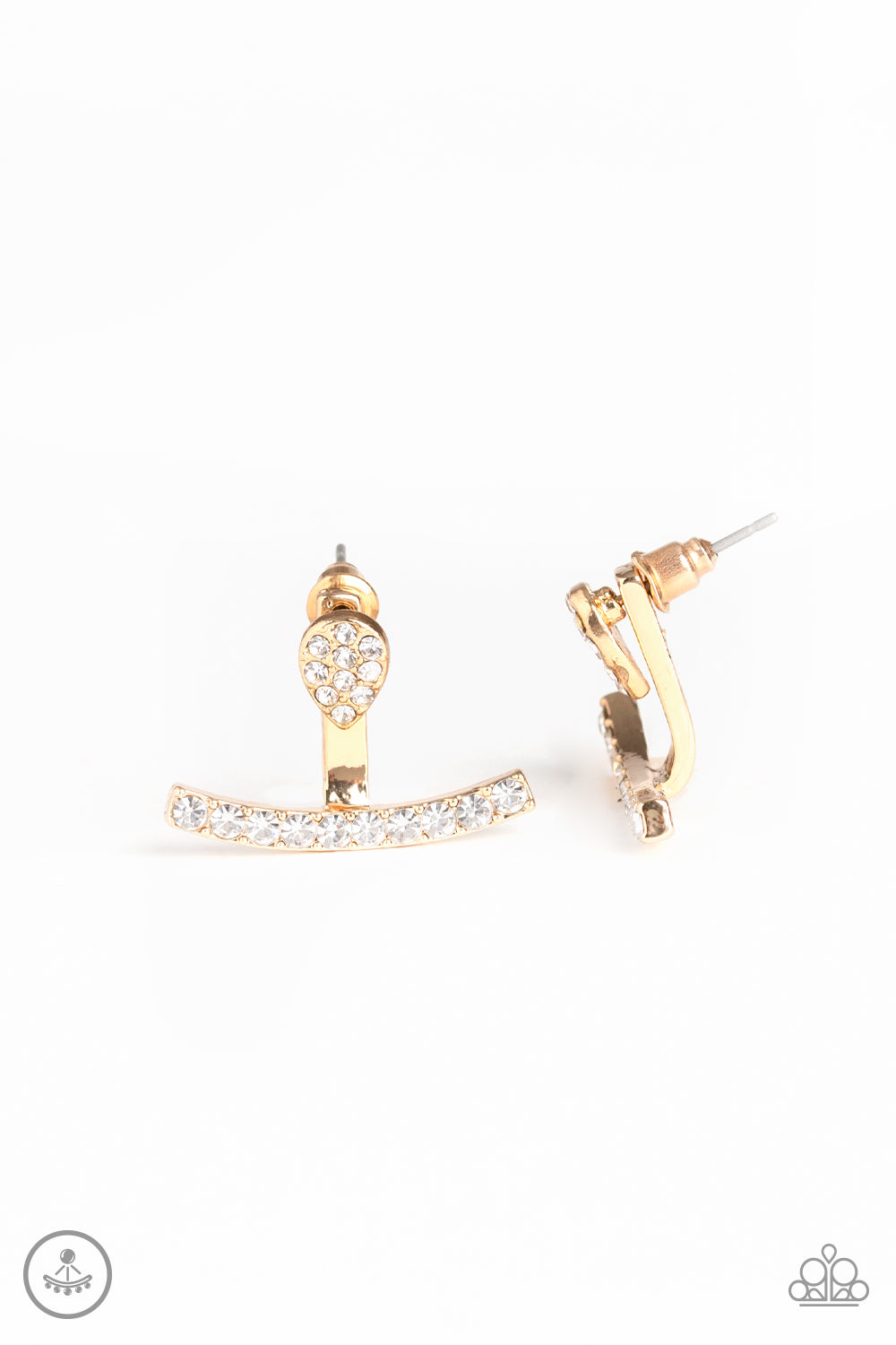 Paparazzi Glowing Glimmer Gold Jacket Post Earrings - P5PO-GDXX-078XX