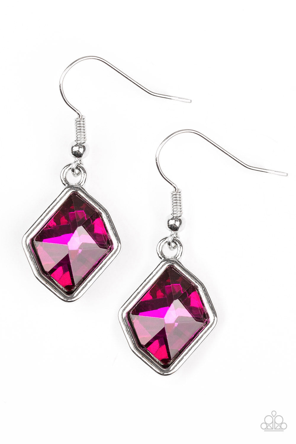Paparazzi Glow It Up Pink Fishhook Earrings - P5RE-PKXX-148XX