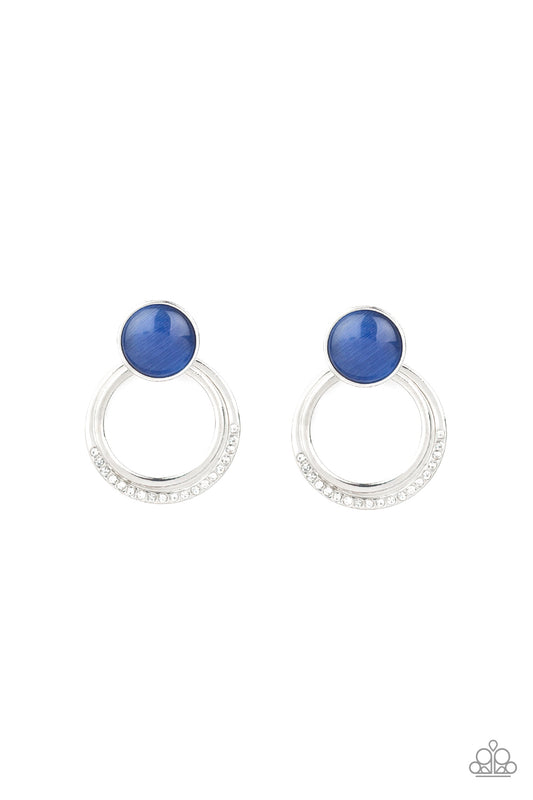 Paparazzi Glow Roll Blue Post Earrings