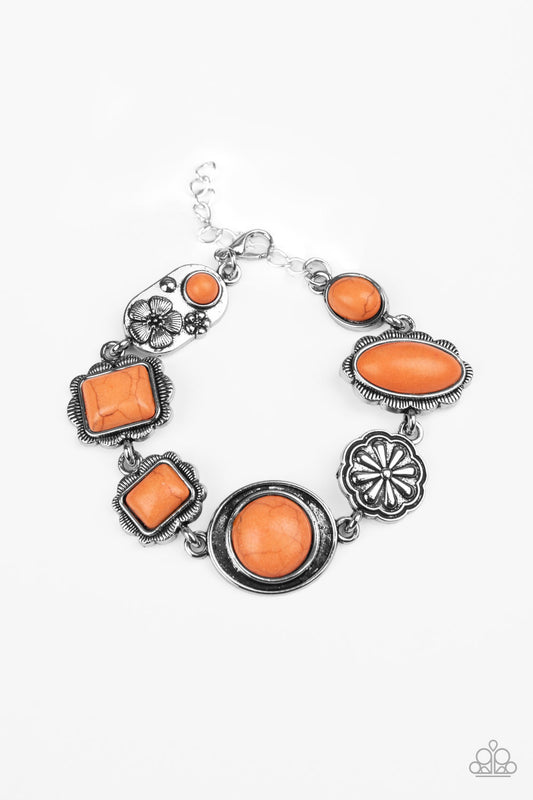 Paparazzi Gorgeously Groundskeeper Orange Clasp Bracelet - Convention 2020
