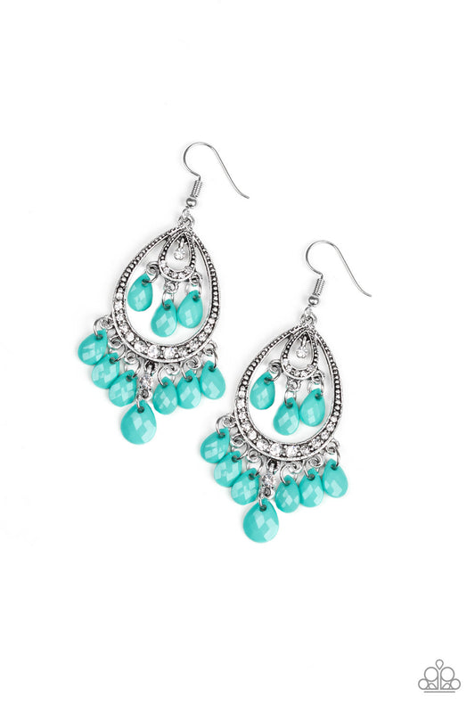 Paparazzi Gorgeously Genie Blue Fishhook Earrings