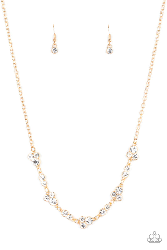Paparazzi Gorgeously Glistening Gold Short Necklace