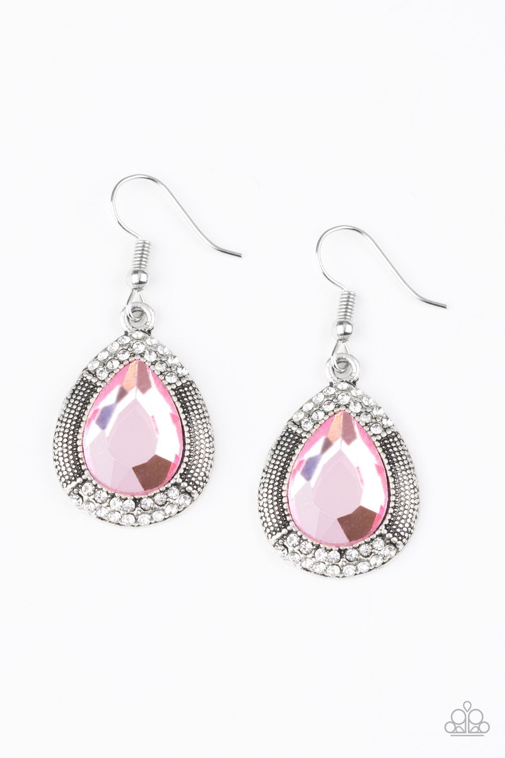 Paparazzi Grandmaster Shimmer Pink Fishhook Earrings