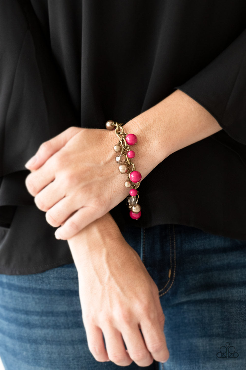Paparazzi Grit and Glamour Pink Clasp Bracelet