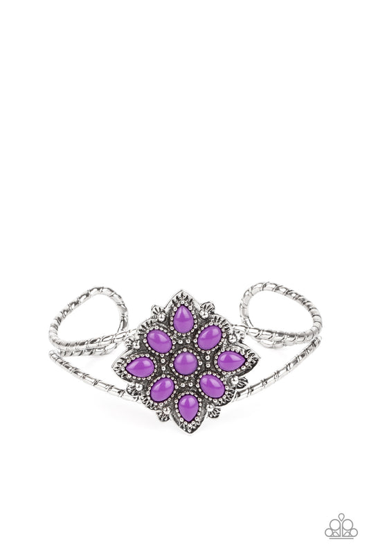Paparazzi Happily Ever APPLIQUE Purple Cuff Bracelet