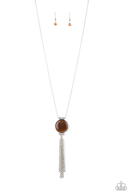 Paparazzi Happy As Can BEAM Brown Long Necklace