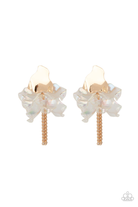 Paparazzi Harmonically Holographic Gold Post Earrings