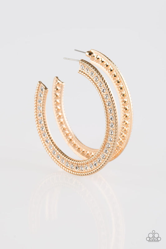 Paparazzi Haute Mama Gold Post Hoop Earrings