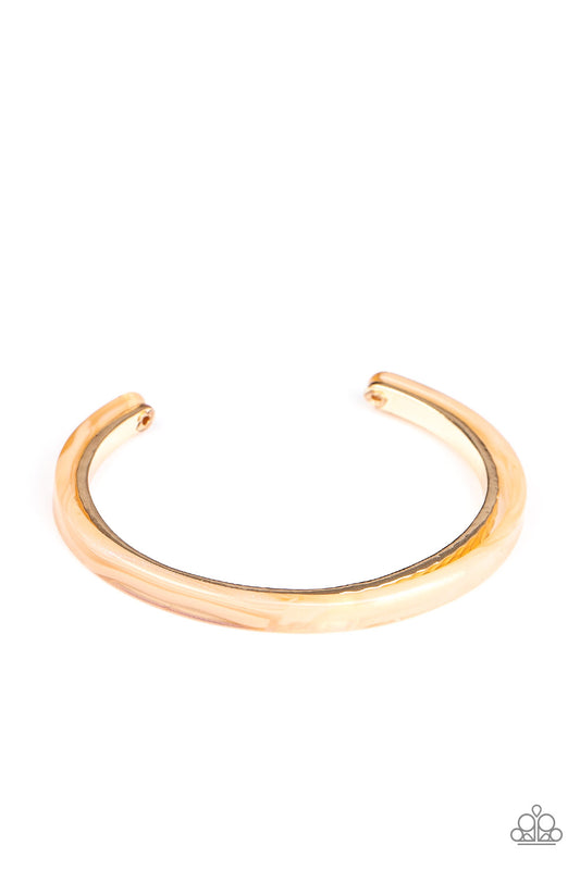 Paparazzi HAUTE On The Trail Gold Cuff Bracelet