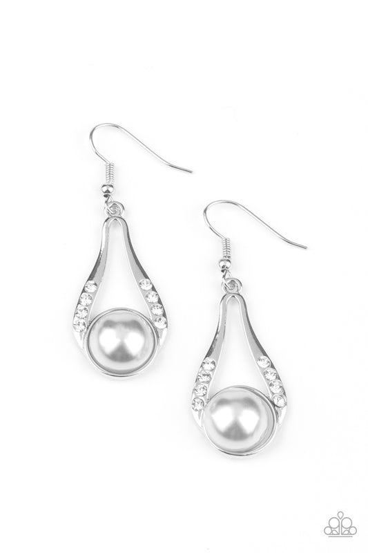 Paparazzi HEADLINER Over Heels Silver Fishhook Earrings