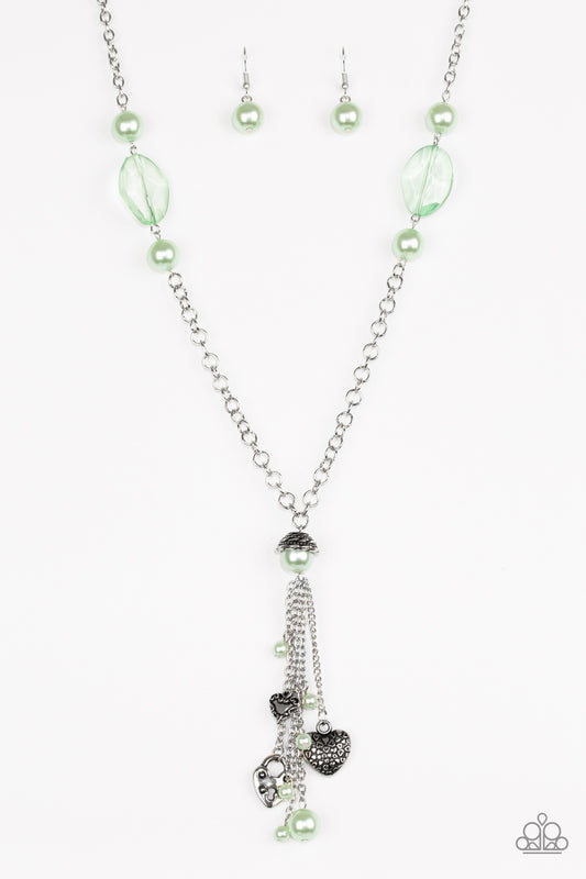 Paparazzi Heart-Stopping Harmony Green Long Necklace