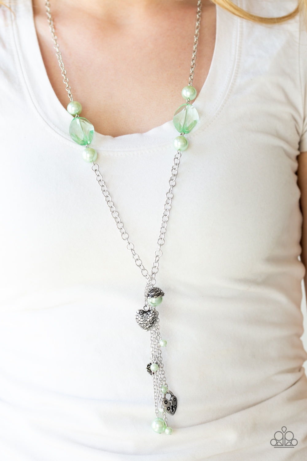 Paparazzi Heart-Stopping Harmony Green Long Necklace