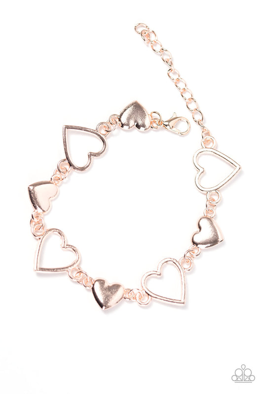 Paparazzi HEART To Handle Rose Gold Clasp Bracelet