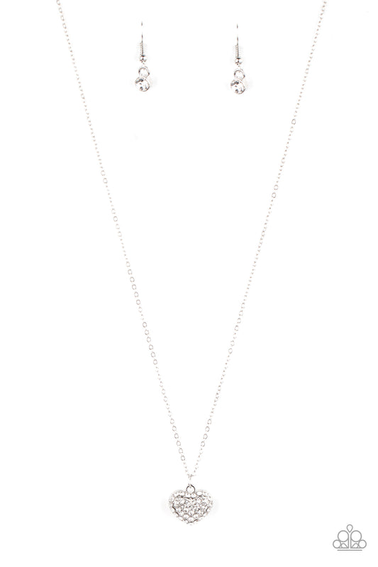 Paparazzi Heart-Warming Glow White Short Necklace