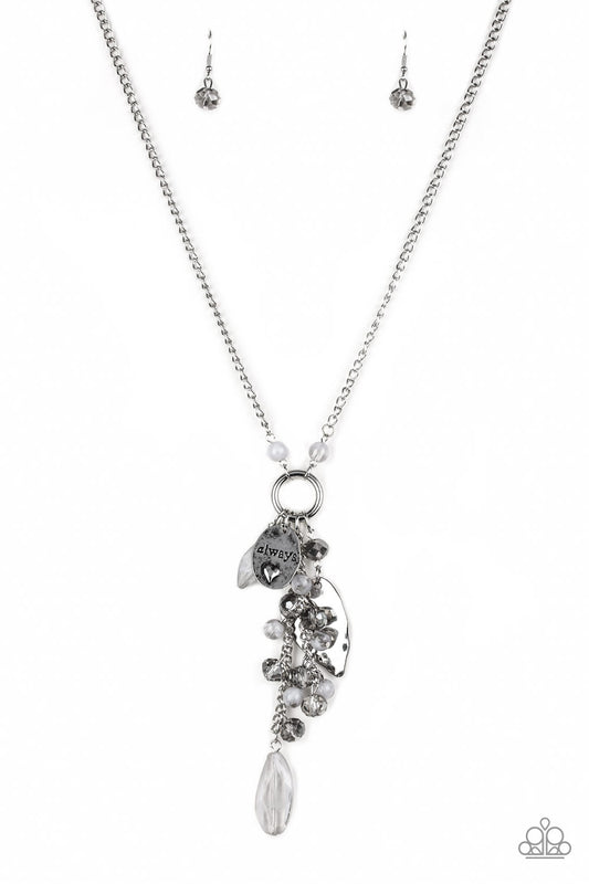 Paparazzi Heart's Content Silver Long Necklace