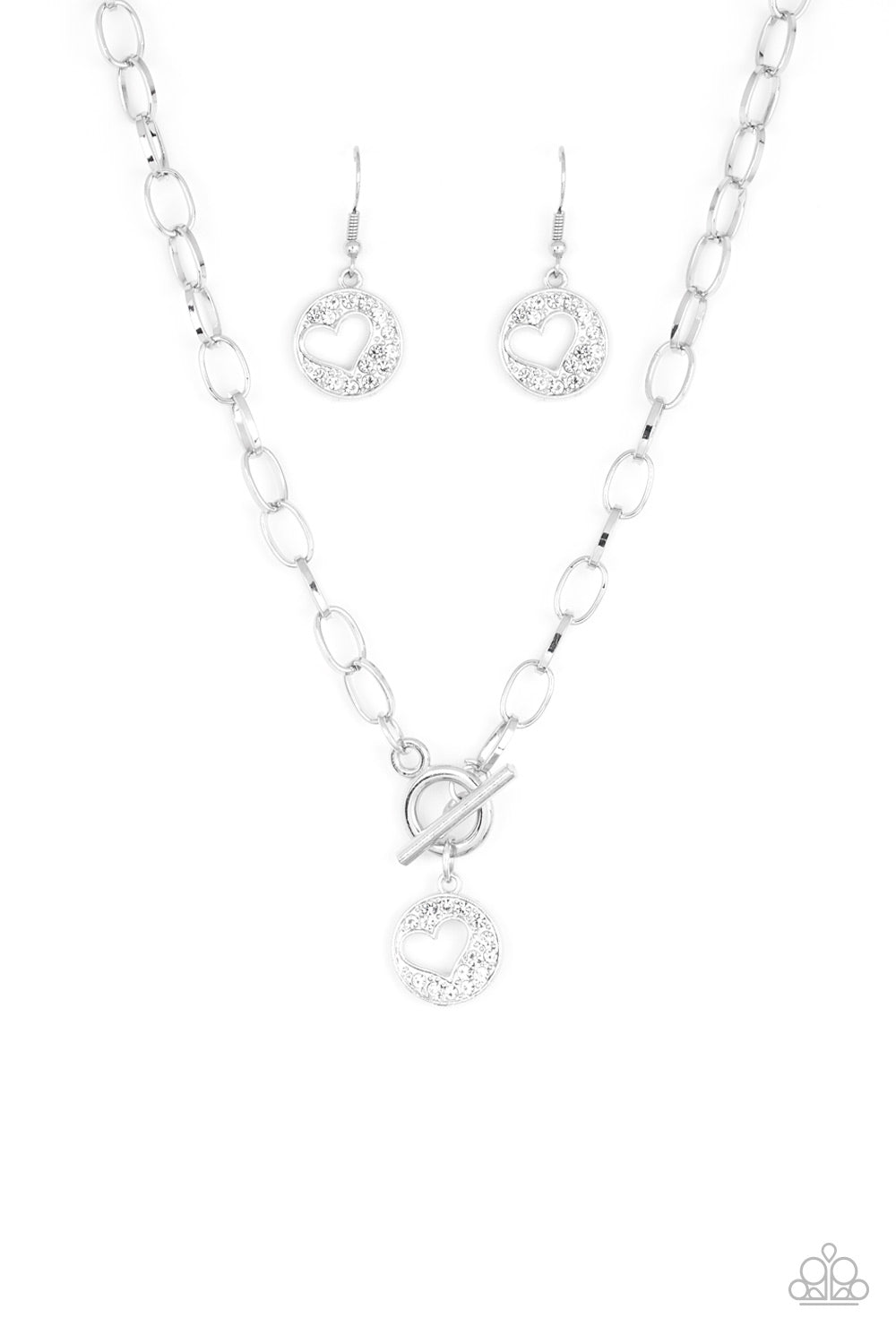 Paparazzi jewelry Wholeheartedly Whimsical White Stone Heart Pendant  Necklace | eBay
