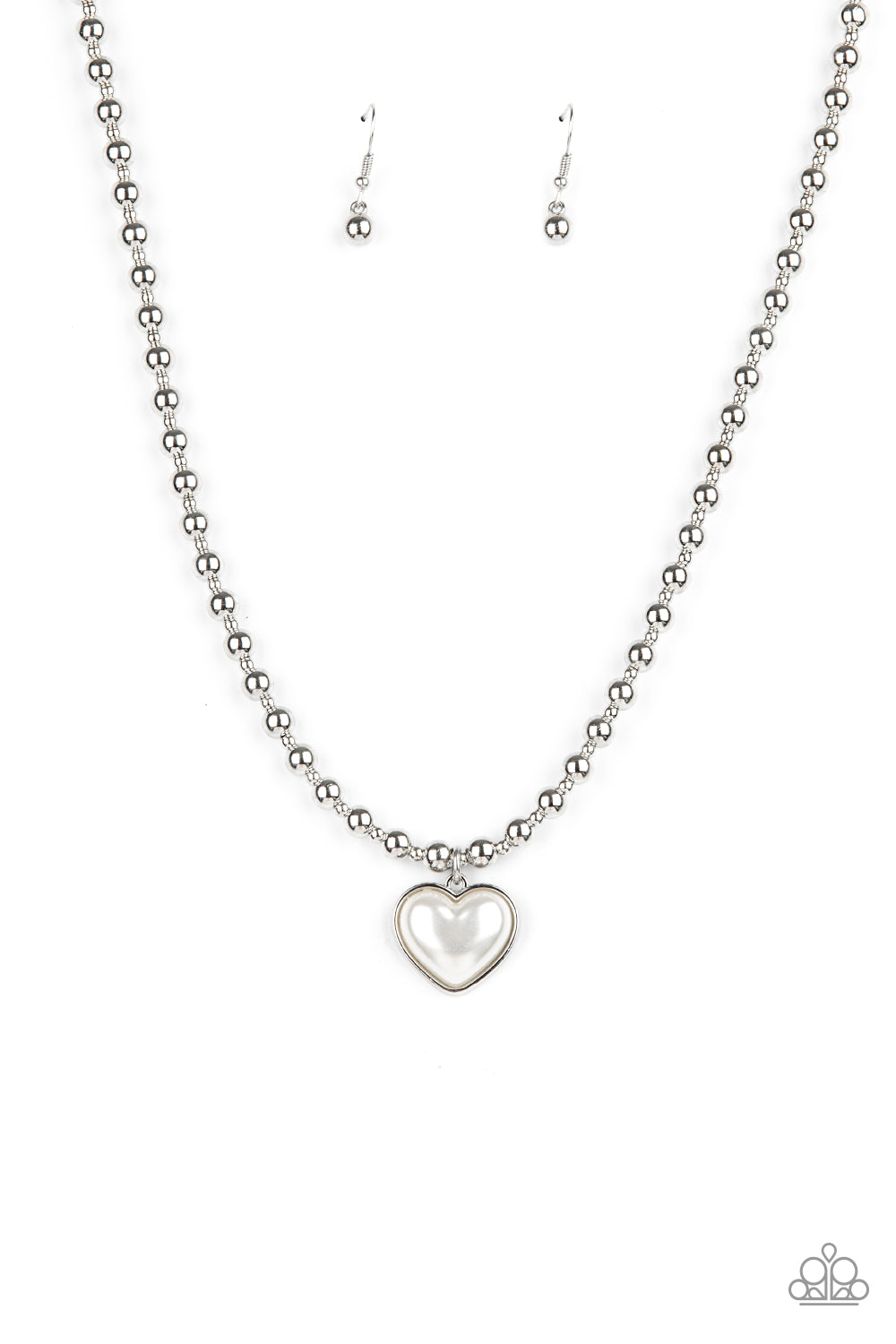 Paparazzi Heart Full Of Fancy White Short Necklace