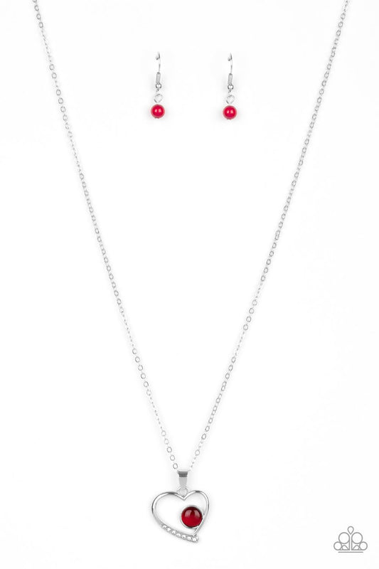 Paparazzi Heart Full Of Love Red Short Necklace - P2RE-RDXX-174XX