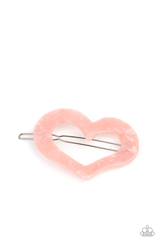 Paparazzi HEART Not To Love Pink Hairbow / barrette