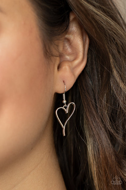 Paparazzi HEARTS So Good Silver Long Necklace