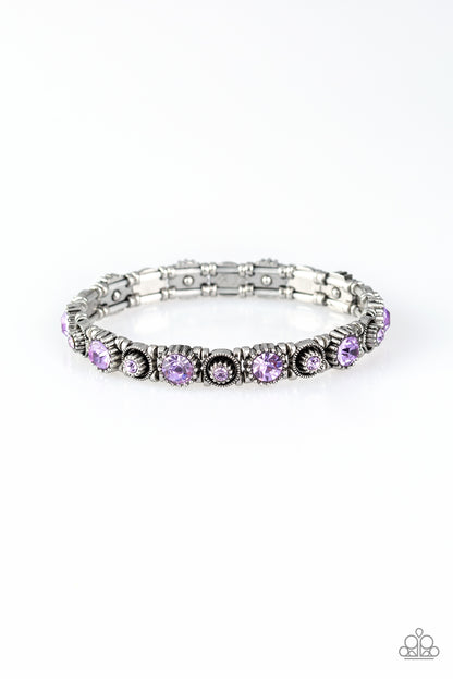 Paparazzi Heavy On The Sparkle Purple Stretch Bracelet
