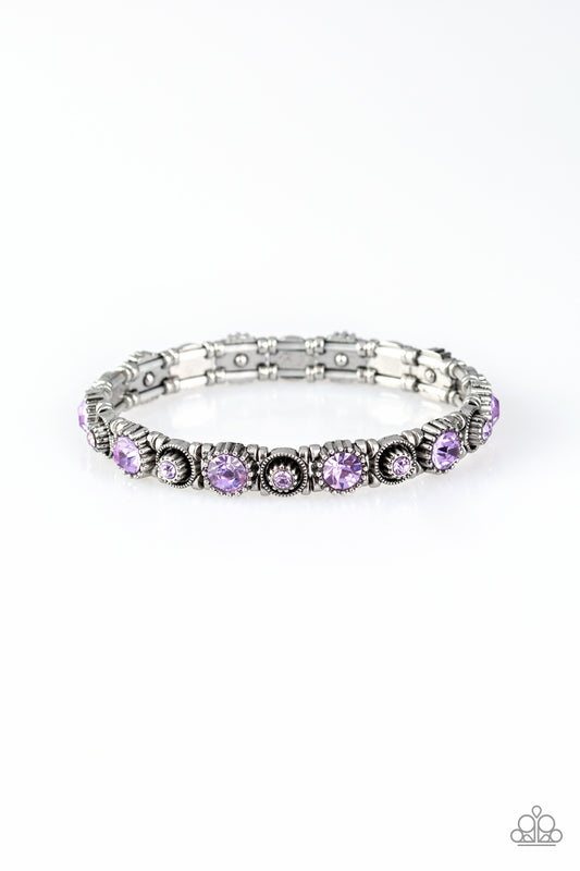Paparazzi Heavy On The Sparkle Purple Stretch Bracelet