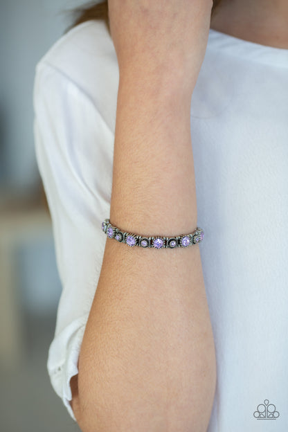 Paparazzi Heavy On The Sparkle Purple Stretch Bracelet