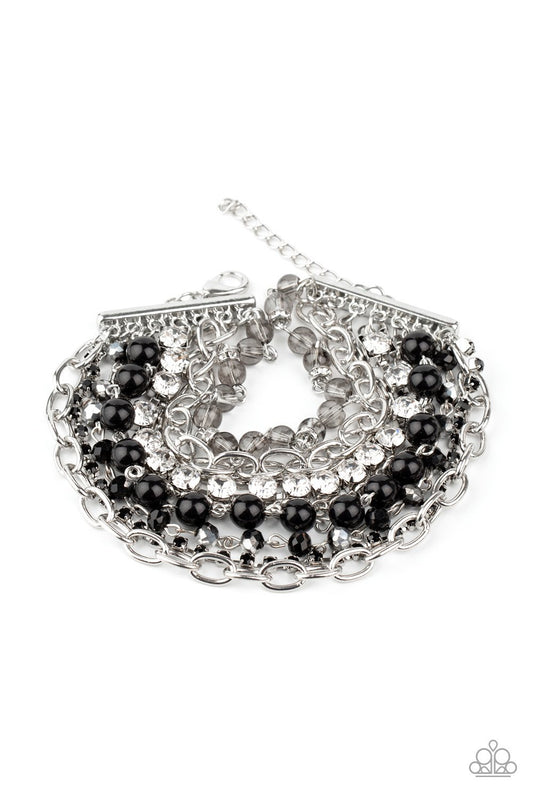 Paparazzi Heiress Hustle Black Clasp Bracelet