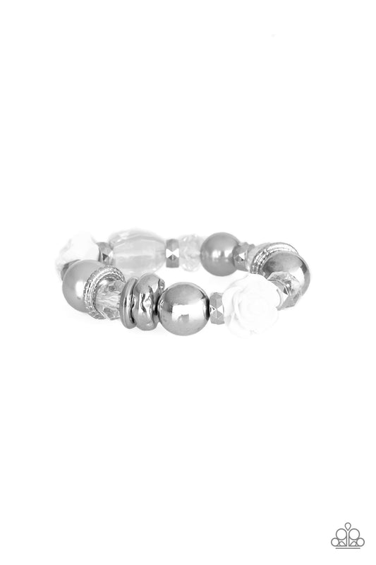Paparazzi Here I Am Silver Stretch Bracelet
