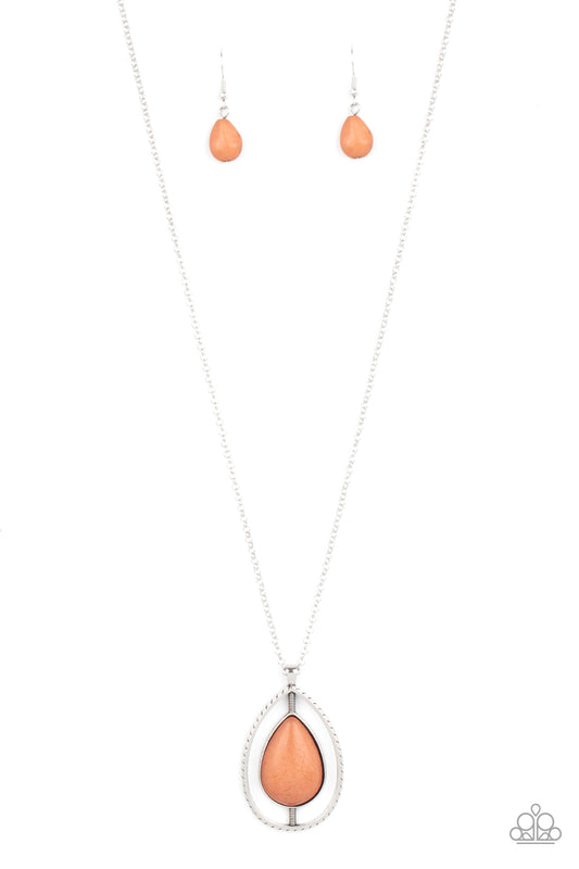 Paparazzi Here Today, PATAGONIA Tomorrow Brown Short Necklace