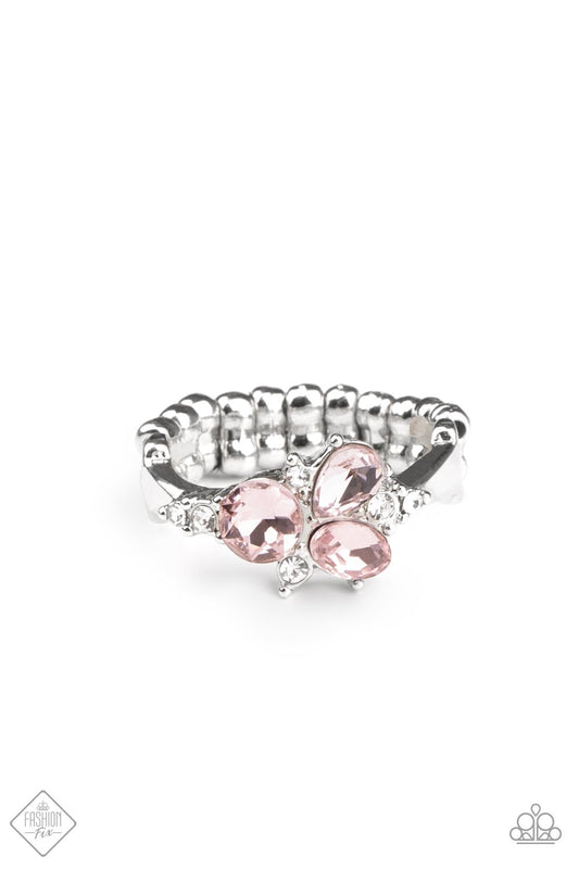 Paparazzi Here You Glow Pink Ring -  Fashion Fix Glimpses Of Malibu - October 2020