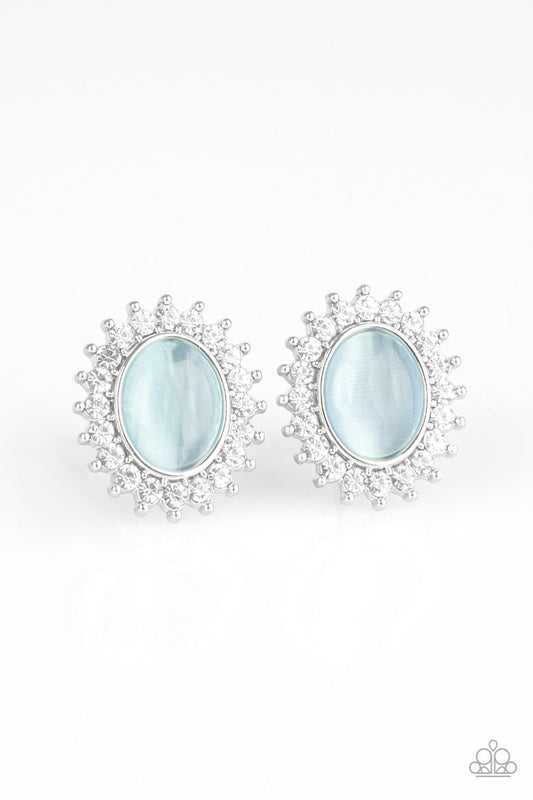 Paparazzi Hey There, Gorgeous Blue Post Earrings - P5PO-BLXX-076XX