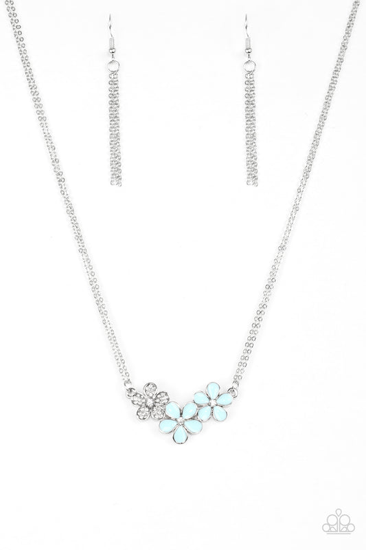 Paparazzi Hibiscus Haciendas Blue Short Necklace