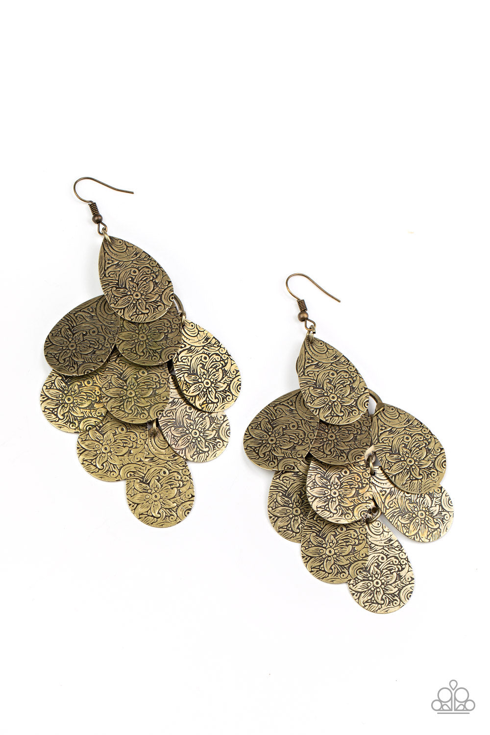 Paparazzi Hibiscus Harmony Brass Fishhook Earrings