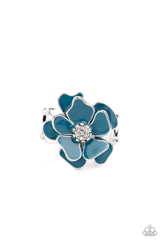 Paparazzi Hibiscus Holiday Blue Ring