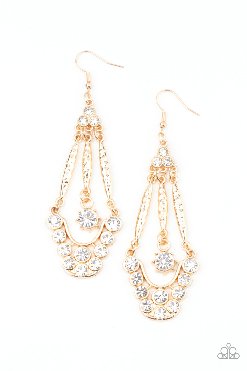 Paparazzi High-Ranking Radiance Gold Fishhook Earrings