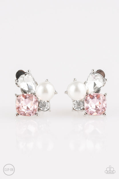 Paparazzi Highly High-Class Pink Clip-On Earrings