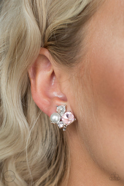 Paparazzi Highly High-Class Pink Clip-On Earrings